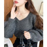 アルパカライクフロントシャーリングミックスニットプルオーバー | moment+ | 詳細画像39 