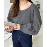 アルパカライクフロントシャーリングミックスニットプルオーバー | moment+ | 詳細画像47 