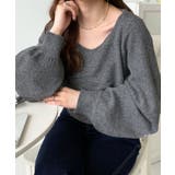 アルパカライクフロントシャーリングミックスニットプルオーバー | moment+ | 詳細画像49 