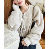 前後2WAYブークレニットリボンカーディガン | moment+ | 詳細画像10 