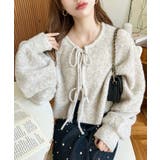 前後2WAYブークレニットリボンカーディガン | moment+ | 詳細画像11 