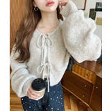 前後2WAYブークレニットリボンカーディガン | moment+ | 詳細画像12 