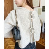 前後2WAYブークレニットリボンカーディガン | moment+ | 詳細画像13 