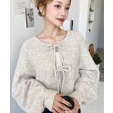 前後2WAYブークレニットリボンカーディガン | moment+ | 詳細画像14 