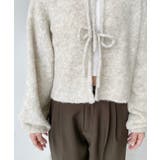 前後2WAYブークレニットリボンカーディガン | moment+ | 詳細画像25 