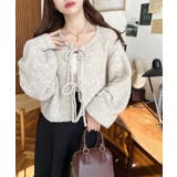 前後2WAYブークレニットリボンカーディガン | moment+ | 詳細画像3 