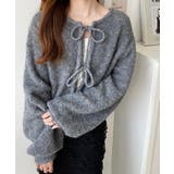 前後2WAYブークレニットリボンカーディガン | moment+ | 詳細画像30 