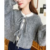 前後2WAYブークレニットリボンカーディガン | moment+ | 詳細画像32 