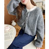 前後2WAYブークレニットリボンカーディガン | moment+ | 詳細画像33 