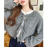 前後2WAYブークレニットリボンカーディガン | moment+ | 詳細画像35 