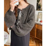 前後2WAYブークレニットリボンカーディガン | moment+ | 詳細画像37 