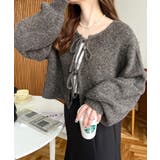 前後2WAYブークレニットリボンカーディガン | moment+ | 詳細画像38 