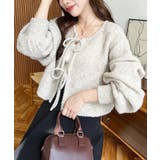 前後2WAYブークレニットリボンカーディガン | moment+ | 詳細画像4 