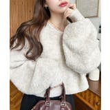 前後2WAYブークレニットリボンカーディガン | moment+ | 詳細画像5 