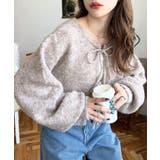 前後2WAYブークレニットリボンカーディガン | moment+ | 詳細画像49 