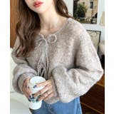 前後2WAYブークレニットリボンカーディガン | moment+ | 詳細画像50 