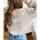 前後2WAYブークレニットリボンカーディガン | moment+ | 詳細画像53 