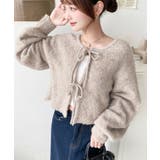 前後2WAYブークレニットリボンカーディガン | moment+ | 詳細画像58 