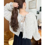 前後2WAYブークレニットリボンカーディガン | moment+ | 詳細画像7 