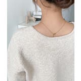 前後2WAYポップコーン編みスカラップリボンミックスニットカーディガン | moment+ | 詳細画像32 