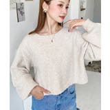 前後2WAYポップコーン編みスカラップリボンミックスニットカーディガン | moment+ | 詳細画像40 