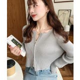 Wジップリブニットカーディガン | moment+ | 詳細画像23 