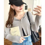 Wジップリブニットカーディガン | moment+ | 詳細画像24 