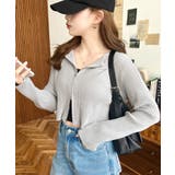 Wジップリブニットカーディガン | moment+ | 詳細画像26 