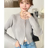 Wジップリブニットカーディガン | moment+ | 詳細画像28 