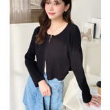 Wジップリブニットカーディガン | moment+ | 詳細画像3 