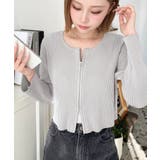 Wジップリブニットカーディガン | moment+ | 詳細画像31 