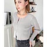 Wジップリブニットカーディガン | moment+ | 詳細画像33 