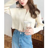 Wジップリブニットカーディガン | moment+ | 詳細画像42 