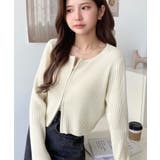 Wジップリブニットカーディガン | moment+ | 詳細画像46 