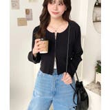 Wジップリブニットカーディガン | moment+ | 詳細画像5 