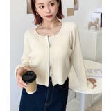 Wジップリブニットカーディガン | moment+ | 詳細画像50 