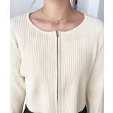 Wジップリブニットカーディガン | moment+ | 詳細画像57 