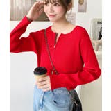 Wジップリブニットカーディガン | moment+ | 詳細画像80 