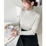 ボトルネックラメニットプルオーバ 12G | moment+ | 詳細画像12 