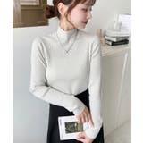 ボトルネックラメニットプルオーバ 12G | moment+ | 詳細画像13 