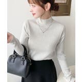 ボトルネックラメニットプルオーバ 12G | moment+ | 詳細画像15 