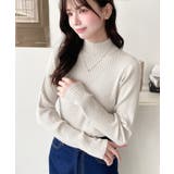 ボトルネックラメニットプルオーバ 12G | moment+ | 詳細画像25 