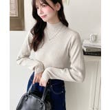 ボトルネックラメニットプルオーバ 12G | moment+ | 詳細画像29 