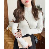 ボトルネックラメニットプルオーバ 12G | moment+ | 詳細画像3 