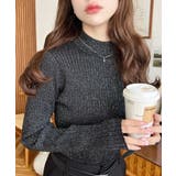 ボトルネックラメニットプルオーバ 12G | moment+ | 詳細画像31 