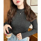 ボトルネックラメニットプルオーバ 12G | moment+ | 詳細画像33 