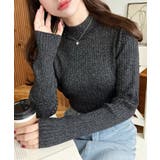 ボトルネックラメニットプルオーバ 12G | moment+ | 詳細画像35 