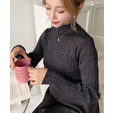 ボトルネックラメニットプルオーバ 12G | moment+ | 詳細画像37 