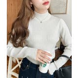 ボトルネックラメニットプルオーバ 12G | moment+ | 詳細画像4 