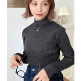 ボトルネックラメニットプルオーバ 12G | moment+ | 詳細画像40 